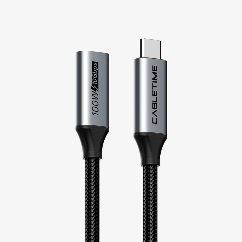 100w 3.1 Gen 2 USB-C Male to USB-C Female Extension Cable for Docking Station