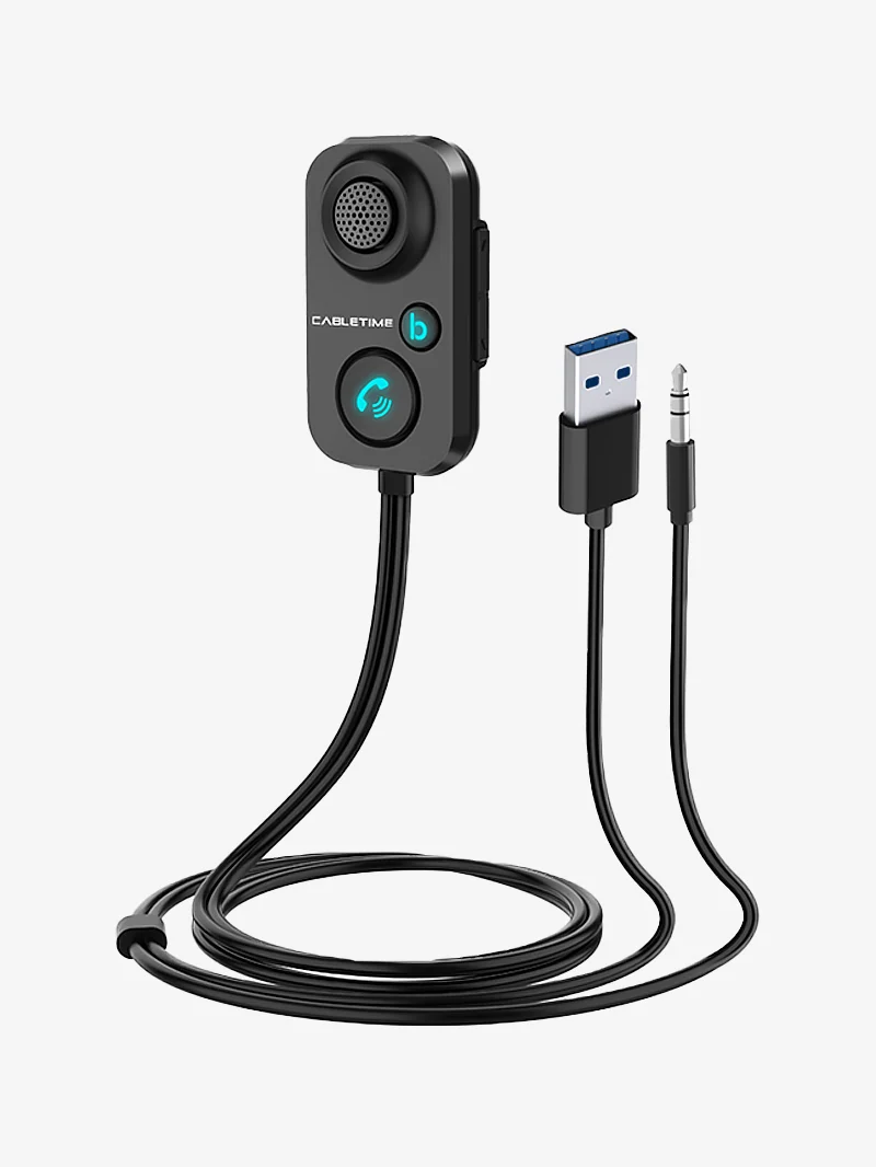 In Car 5.1 Bluetooth Audio Receiver Aux 3.5 Mm With Microphone