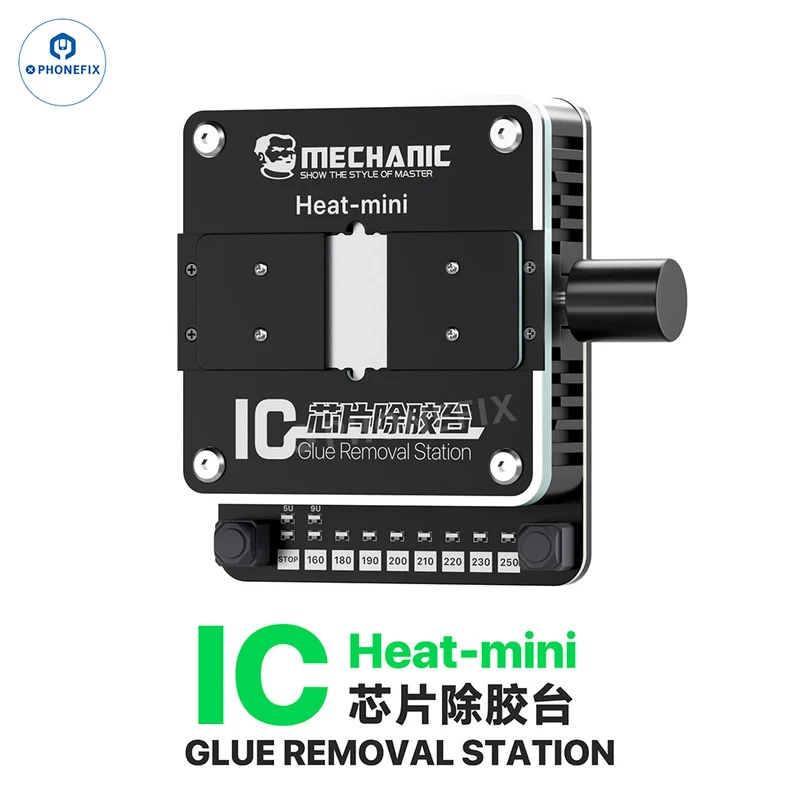 Station de décollage de colle MECHANIC Heat-Mini pour circuits intégrés jusqu'à 18*21 mm