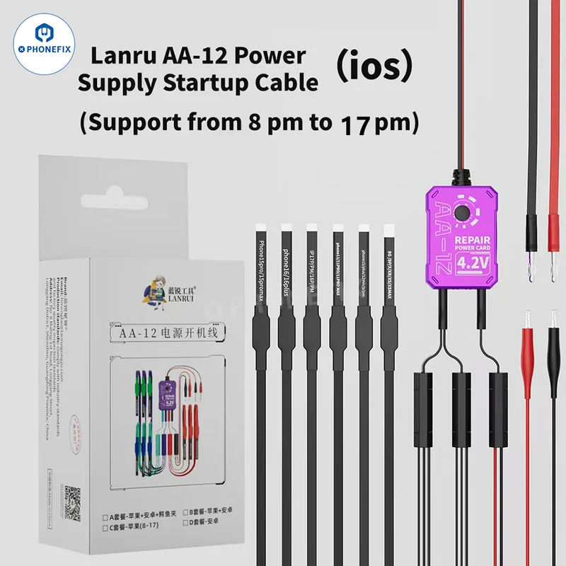 Câble d'alimentation LANRUI AA-12 pour iPhone iOS et téléphones Android