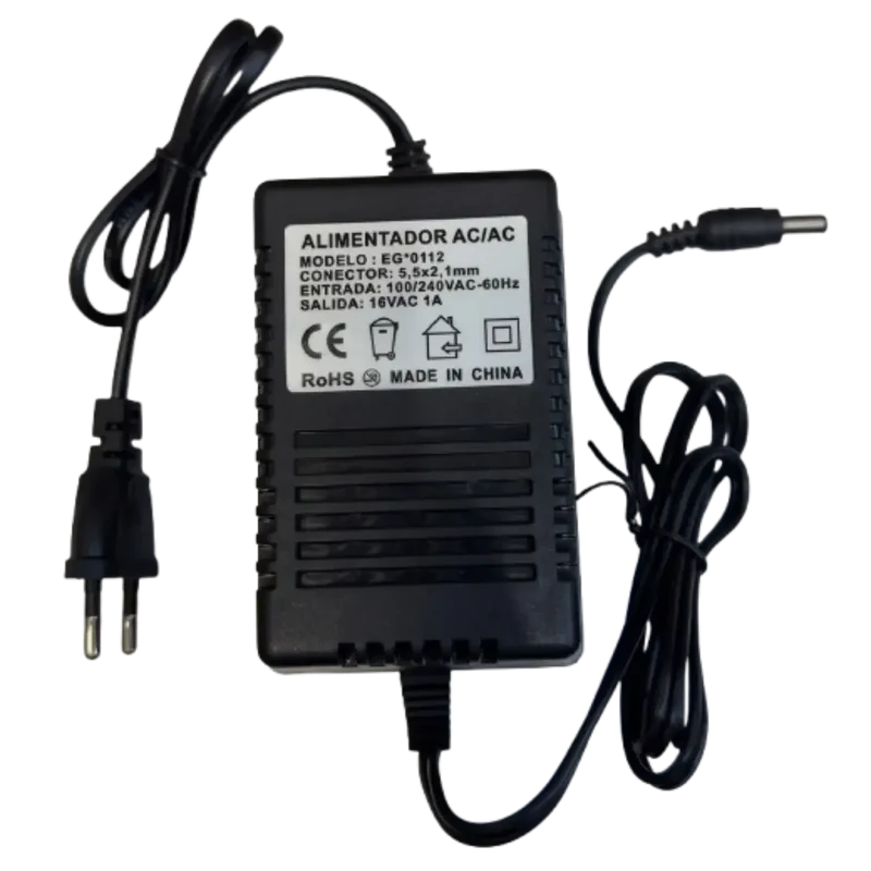 Transformateur AC/AC 16V 1A 16W – Adaptateur Secteur 230V Sortie Alternatif