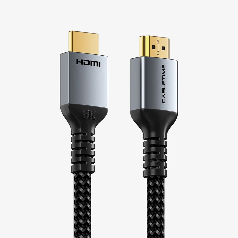 8K HDMI 2.1 cable 48Gbps Braided 10ft 25ft 50ft