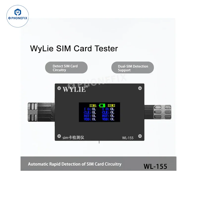 Testeur de carte SIM WYLIE WL-155 pour iPhone 14-17 Pro Max et Android