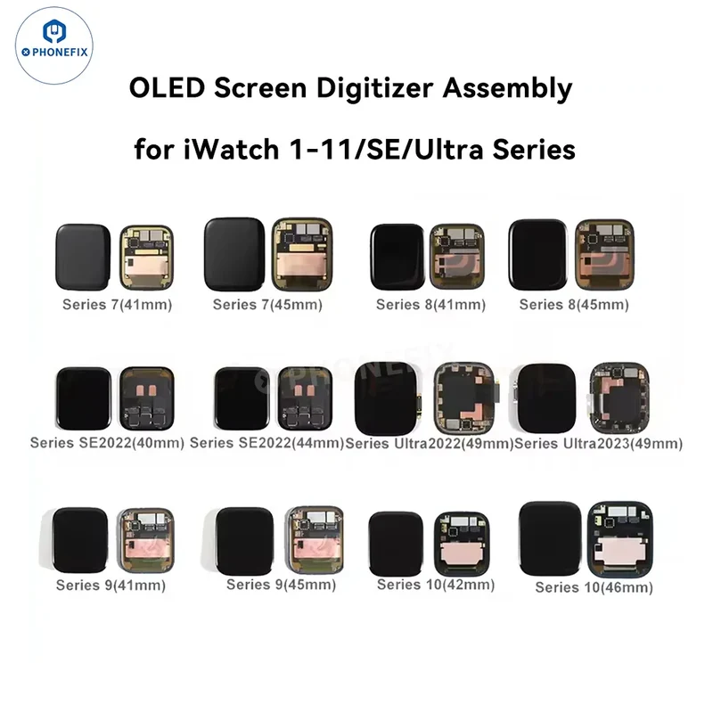 Écran OLED numériseur pour Apple Watch Series 1 à 11 SE Ultra