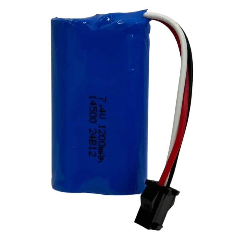 Accumulateur rechargeable 7,4V 1200mAh 2x14500 AA avec connecteur SM-3P