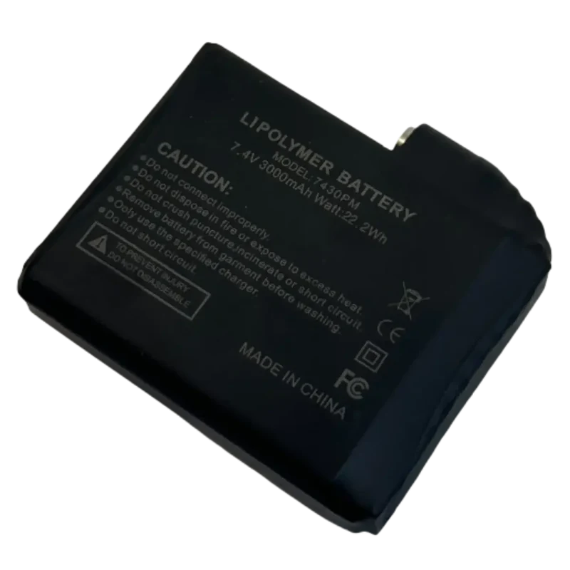 Batterie Li-Po 7.4 V 3000 mAh Rechargeable – Puissance pour gants chauffants & équipement portable