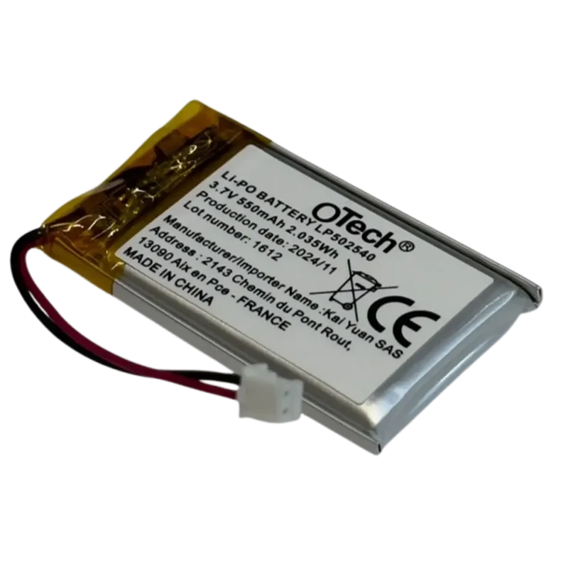Batterie 502542 Lipo avec PCM 3.7V 550mAh