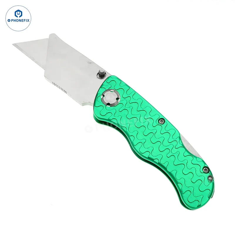 Couteau utilitaire pliant multifonctionnel à manche en métal