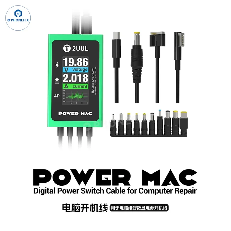 Câble de démarrage numérique POWER MAC 2UUL PW08 pour la réparation de PC, ordinateur portable et tablette