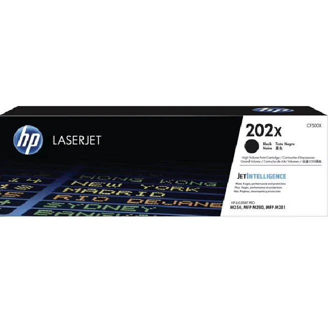 HP 202X Toner Ink Cartridge High Yield Black LaserJet Genuine Original CF500X