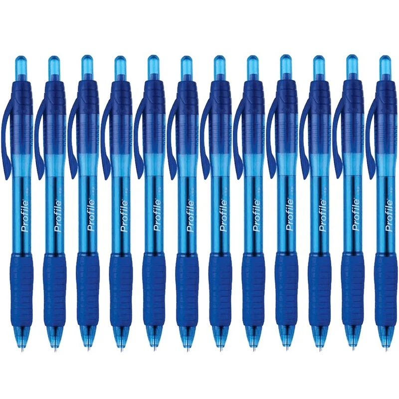 Papermate Profile Ballpoint Pen Retractable 1.0mm Blue Box 12