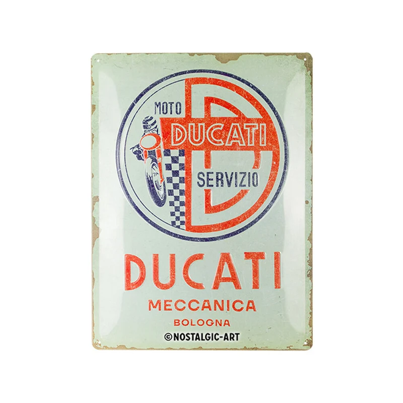 Nostalgic-Art Ducati Moto Servizio Metal Decorative Sign Plaque 30x40x0.5cm