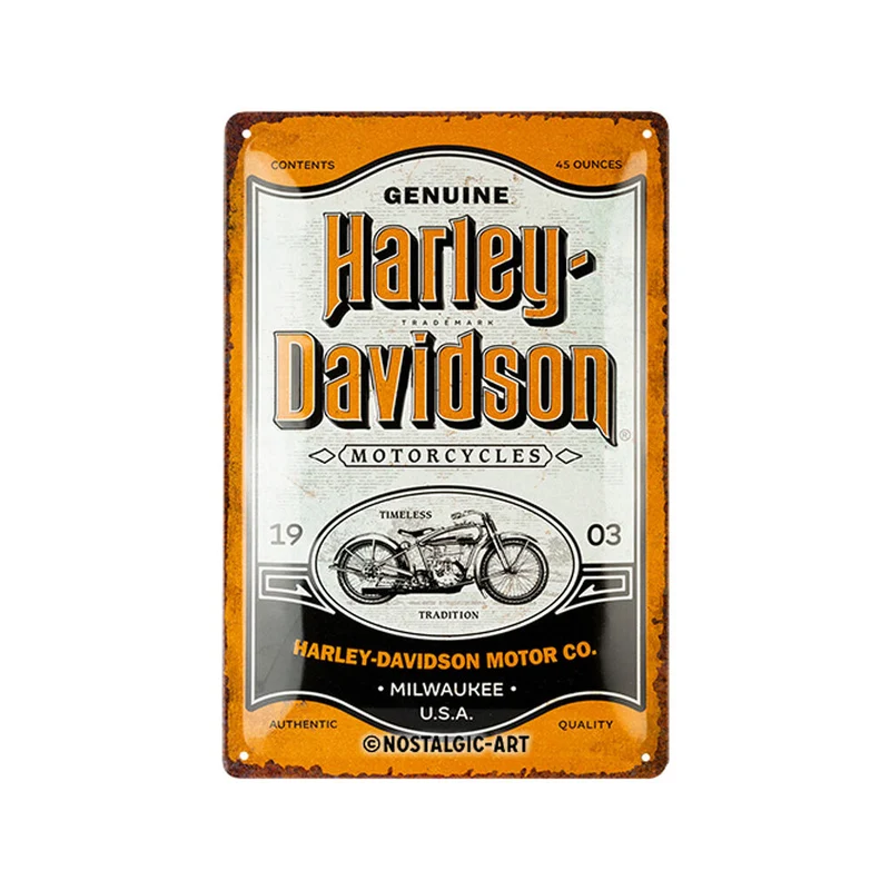 Nostalgic-Art Harley Davidson Metal Decorative Sign Plaque 20x30x0.5cm