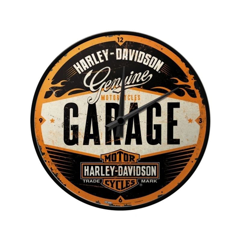 Nostalgic-Art Wall Clock Harley-Davidson Garage Retro Design 30cm