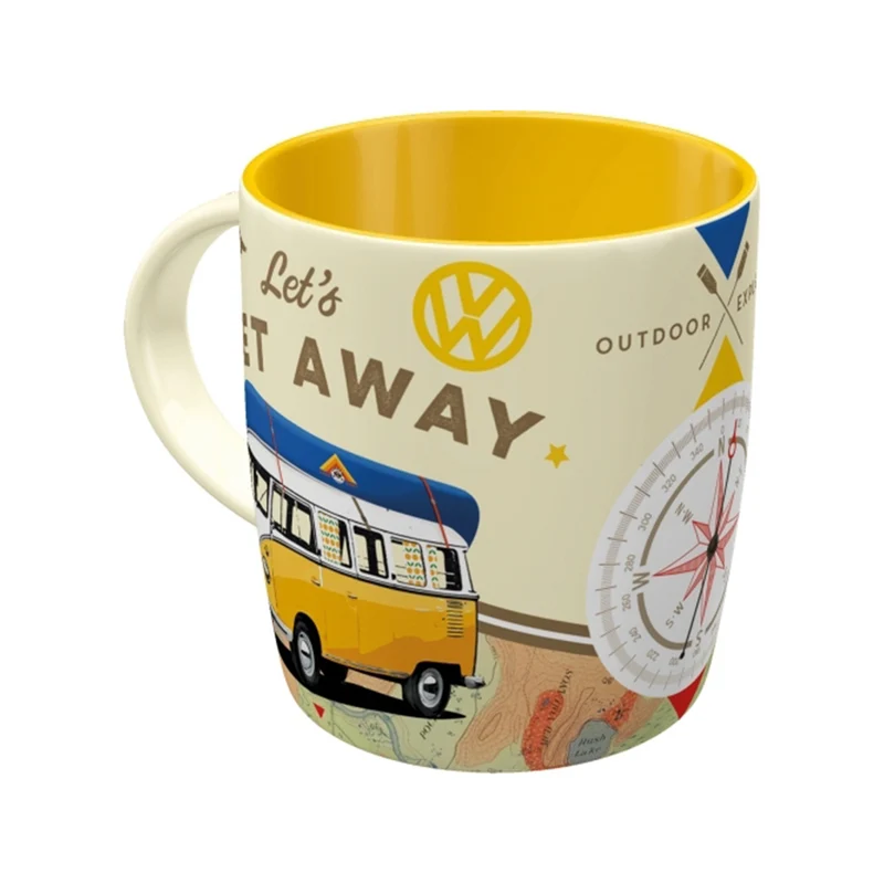 Nostalgic-Art Mug VW Bulli Travel-Themed Retro Ceramic 330ml Yellow