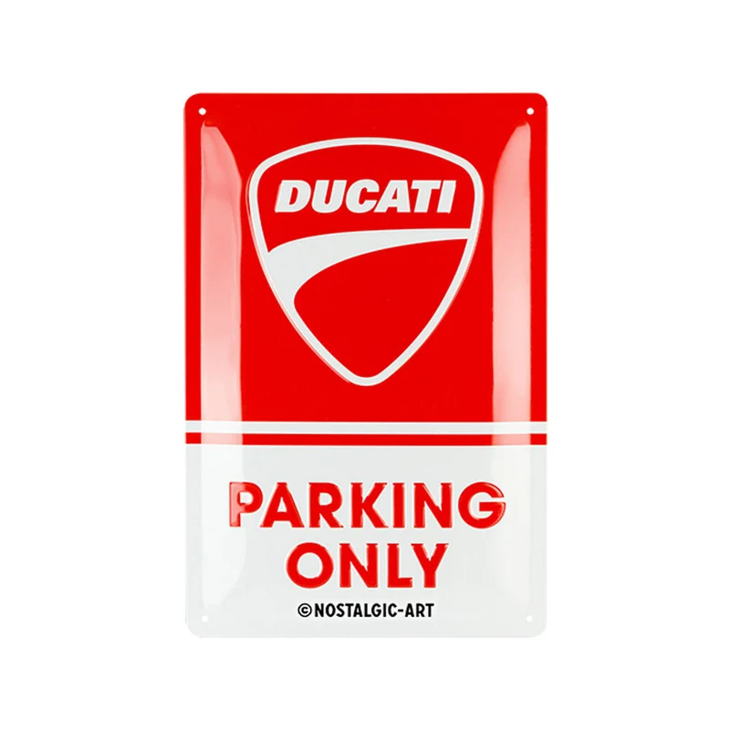 Nostalgic-Art Ducati Parking Only Metal Decorative Sign Plaque 20x30x0.5cm