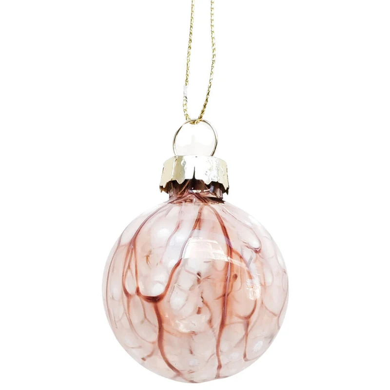 Urban Mini Speckle Bauble Hanging Christmas Decoration 4cm Pink