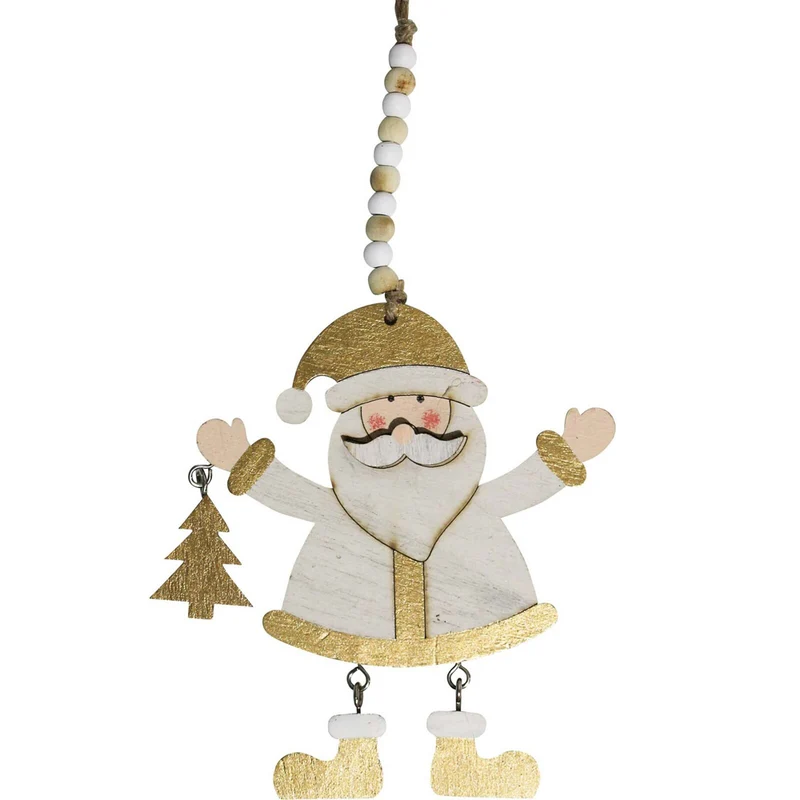 LVD Metal Santa Happy Hanger Christmas Display Decor 13x11cm