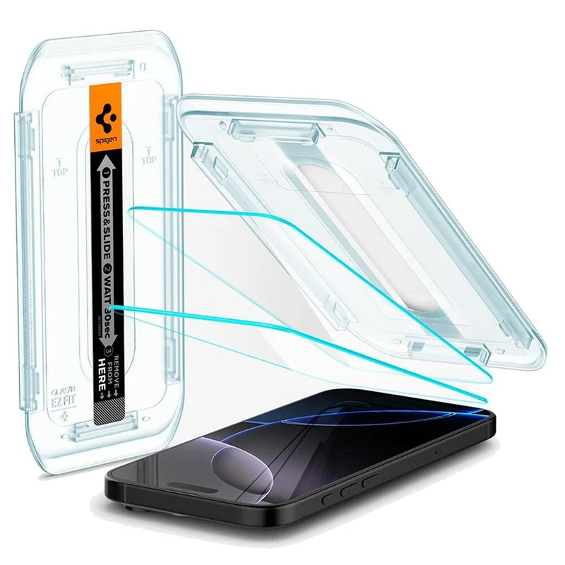 SPIGEN EZ Fit 2PCS Glass Screen Protector for iPhone 18 Pro Max/17 Pro Max/16 Pro Max (Clear)