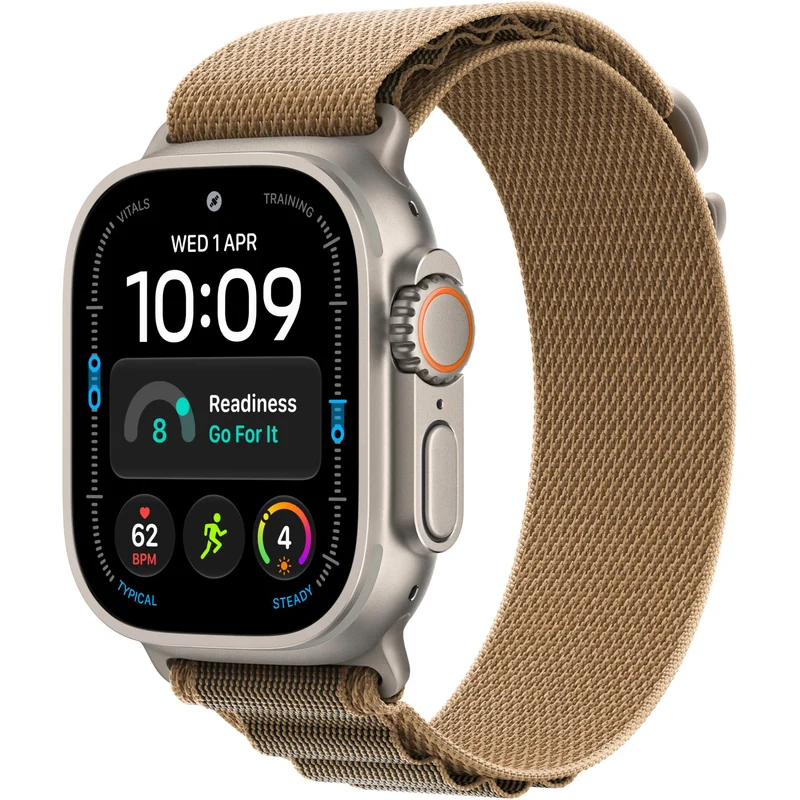 Apple Watch Ultra 4 49mm Natural Titanium Case GPS + Cellular Alpine Loop (L) [Desert]