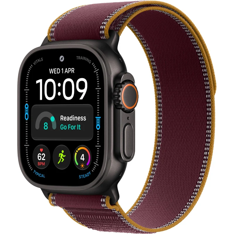 Apple Watch Ultra 4 49mm Black Titanium Case GPS + Cellular Trail Loop (M/L) [Burgundy]