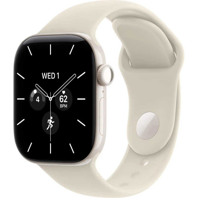 Apple Watch Series 12 42mm Pearl White Ceramic Case GPS + Cellular Sport Band (S/M) [Sand]