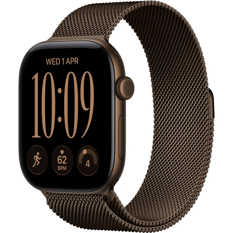 Apple Watch Series 12 46mm Dark Bronze Aluminium Case GPS Dark Bronze Milanese Loop (M/L)
