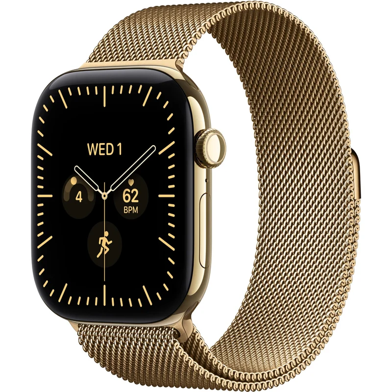 Apple Watch Series 12 46mm Radiant Gold Titanium Case GPS + Cellular Radiant Gold Milanese Loop (M/L)