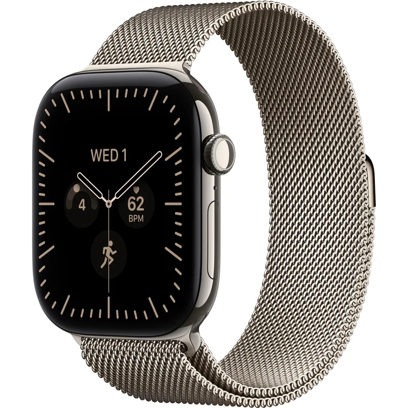 Apple Watch Series 12 46mm Natural Titanium Case GPS + Cellular with Natural Milanese Loop (M/L)