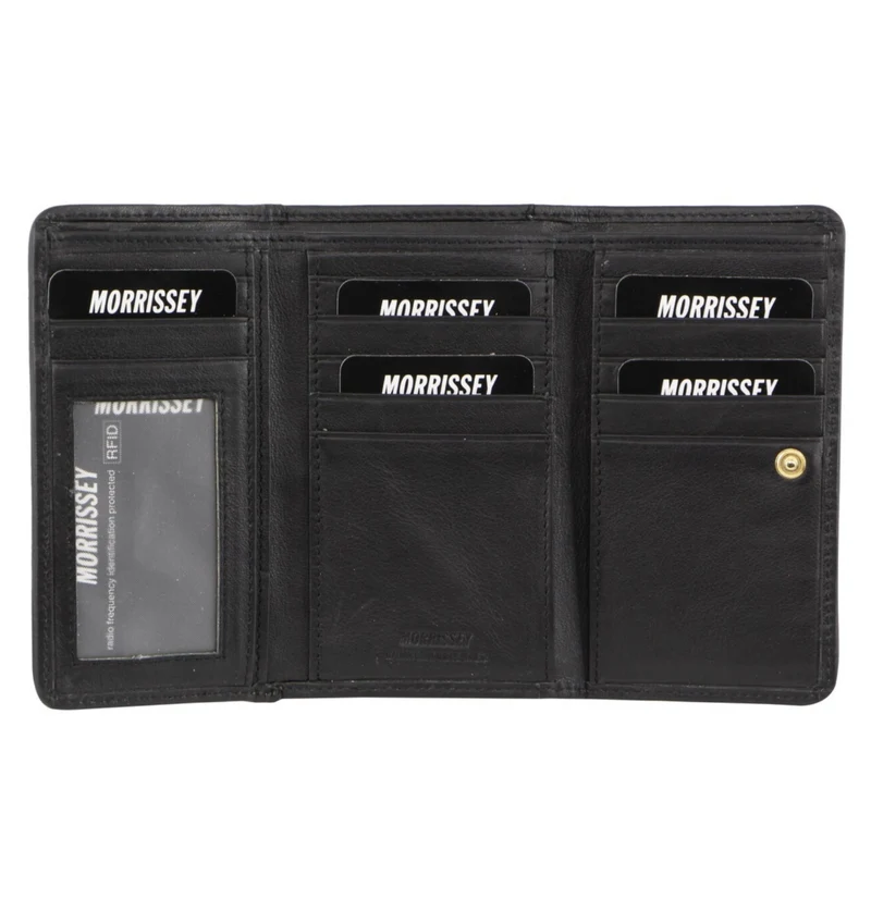 Morrissey Womens Card Holder Leather Wallet Coin Clutch Purse Organizer Cute Girl Ladies - Navy