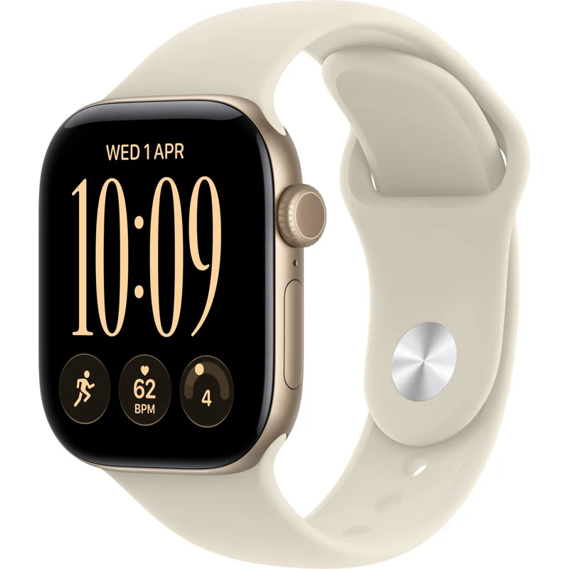 Apple Watch Series 12 42mm Light Gold Aluminium Case GPS + Cellular Sport Band (M/L) [Sand]