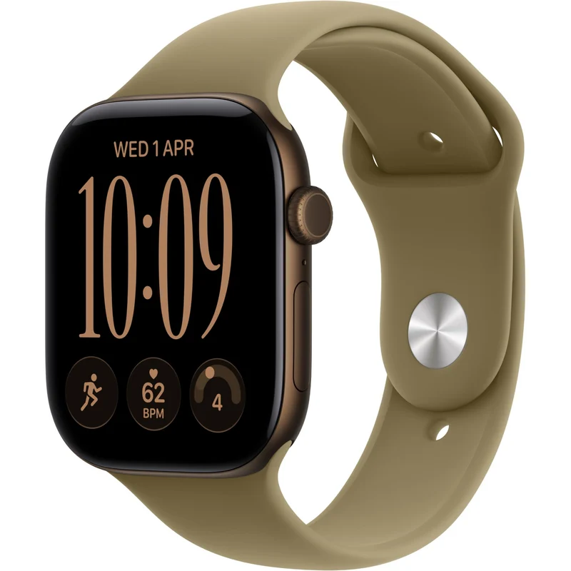 Apple Watch Series 12 46mm Dark Bronze Aluminium Case GPS Sport Band (M/L) [Olive]
