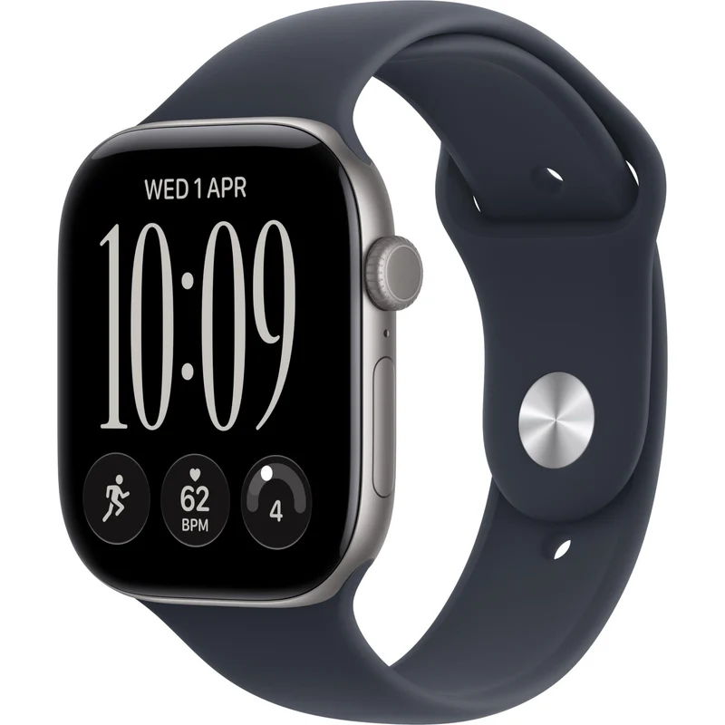 Apple Watch Series 12 46mm Space Grey Aluminium Case GPS Sport Band (M/L) [Navy Blue]