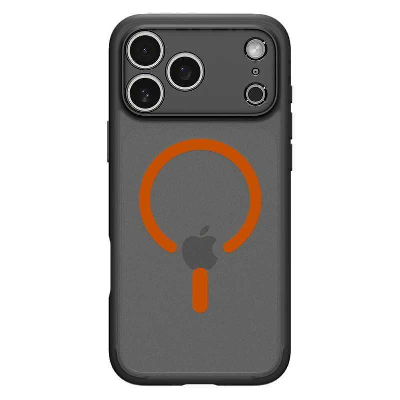 SPIGEN Ultra Hybrid MagSafe Case for iPhone 18 Pro Max/17 Pro Max (Frost Black Case/Orange Ring)