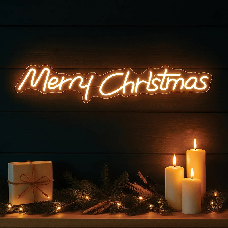 Lexi Lighting Merry Christmas Neon Sign 80*15cm Christmas Lights Warm White