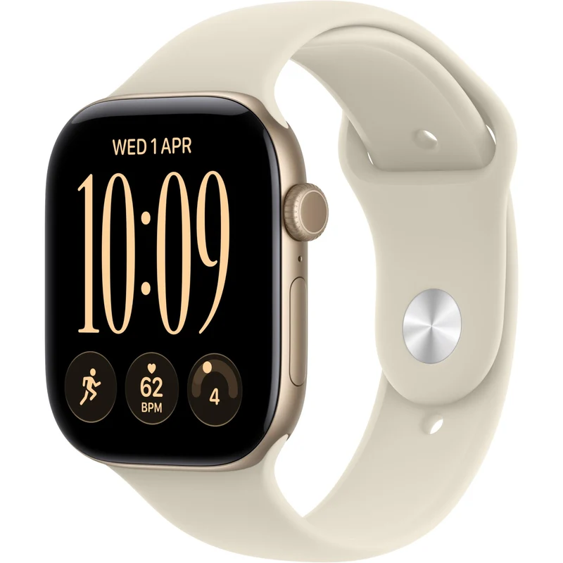 Apple Watch Series 12 46mm Light Gold Aluminium Case GPS Sport Band (S/M) [Sand]