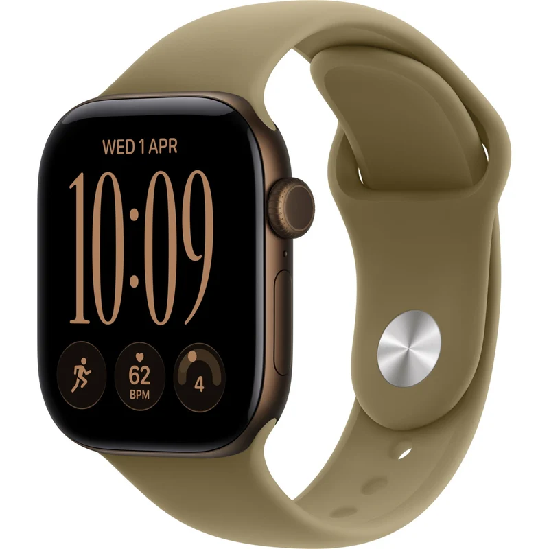 Apple Watch Series 12 42mm Dark Bronze Aluminium Case GPS Sport Band - (S/M) [Olive]