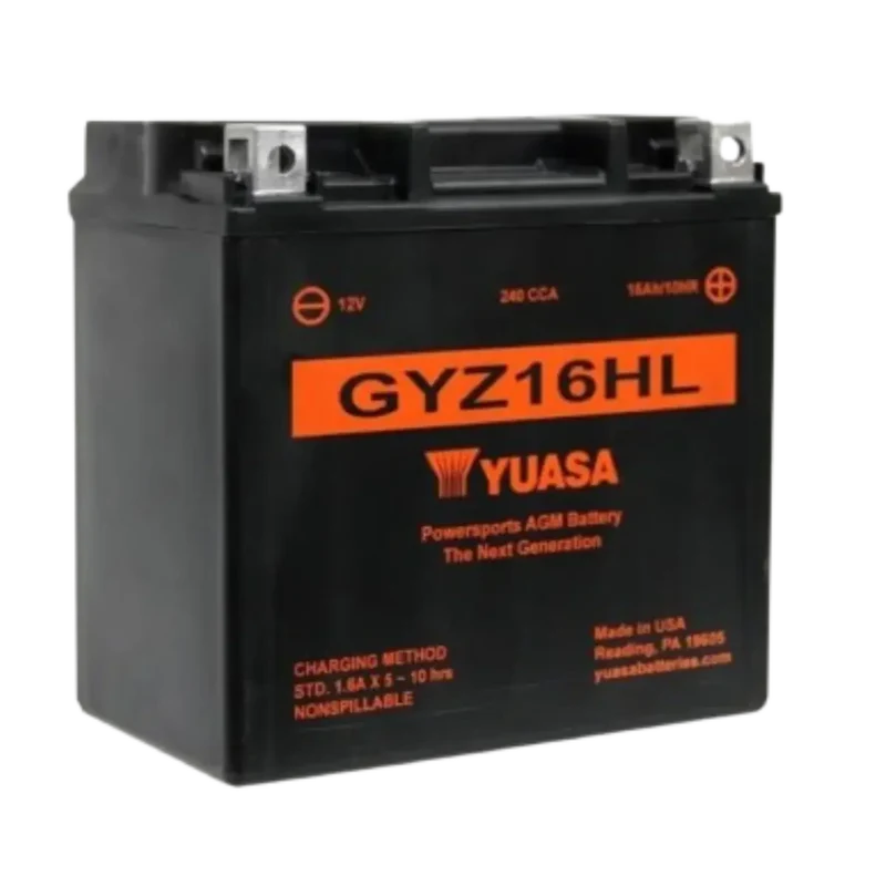 Batterie Moto YUASA GYZ16HL 12V AGM – Sans Entretien Prête à l'Emploi