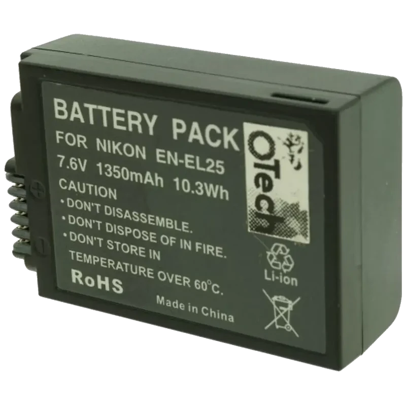Batterie Nikon EN-EL25 compatible 7.6V 1350mAh Li-ion