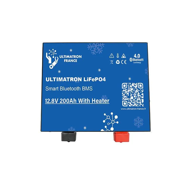 Batterie LiFePO4 12V 200Ah LFP Ultimatron chauffage Bluetooth