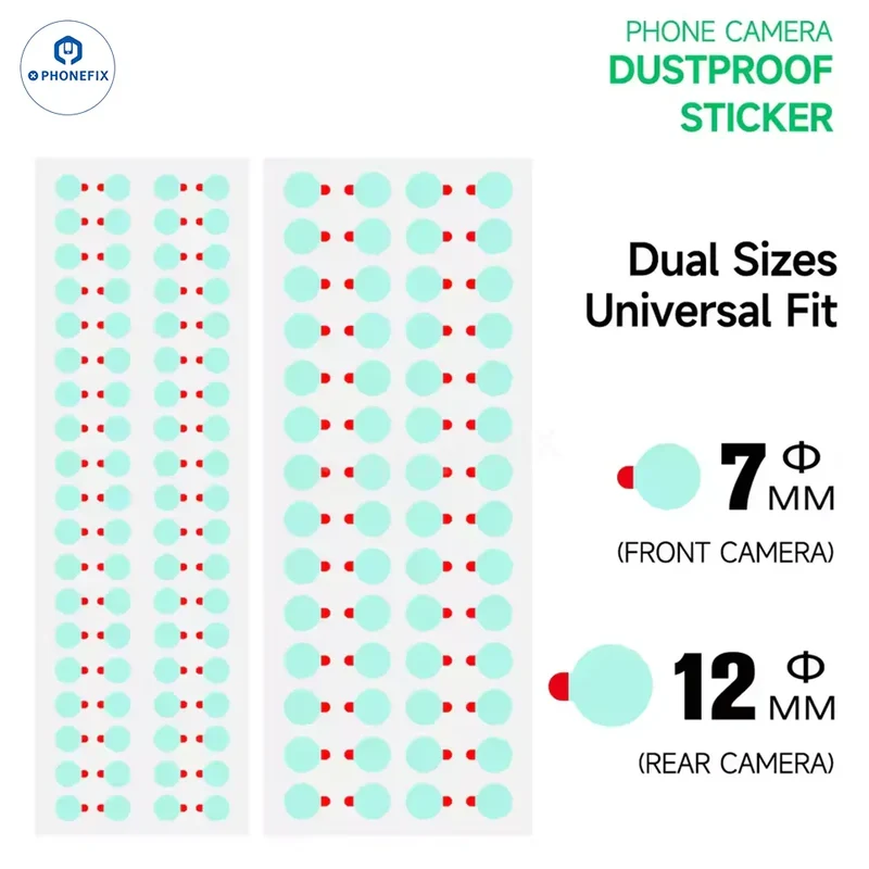 Autocollant anti-poussière pour protection de caméra mobile MECHANIC DP12 7/12 mm