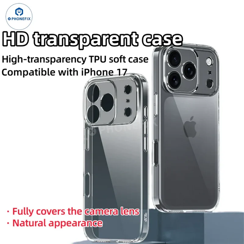 Coque transparente en TPU avec MagSafe pour iPhone 17/Air/17 Pro Max