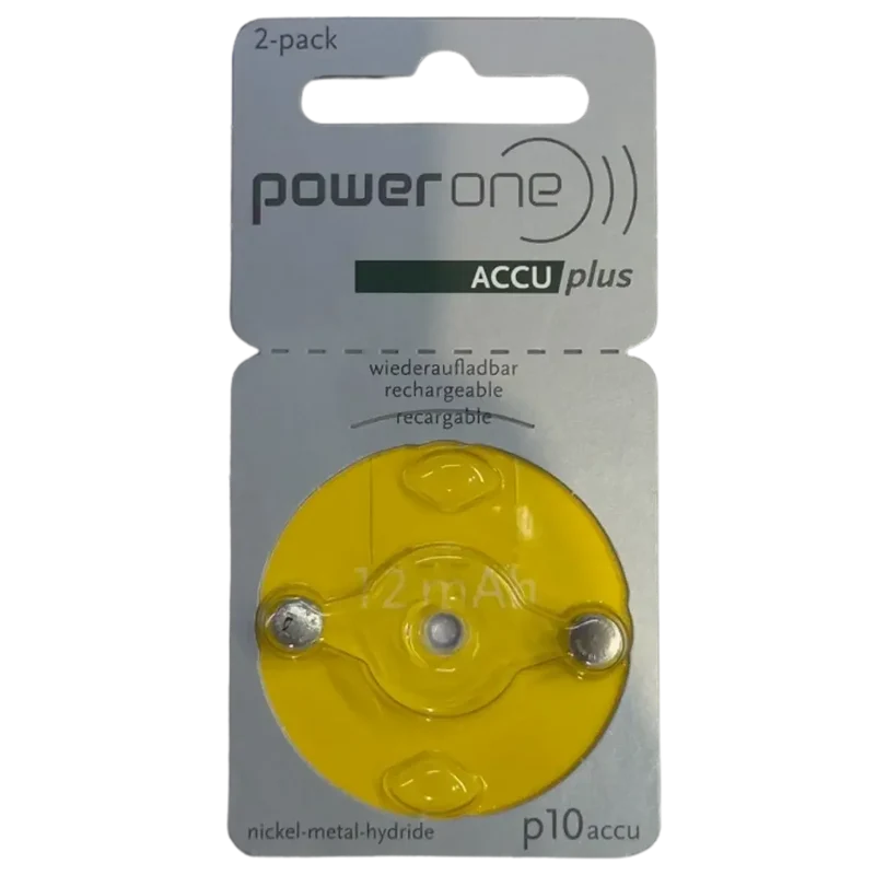 Plaquette 2 Piles Rechargeables Varta Power One P10 PR70 – 1.2V NiMH – Appareil Auditif