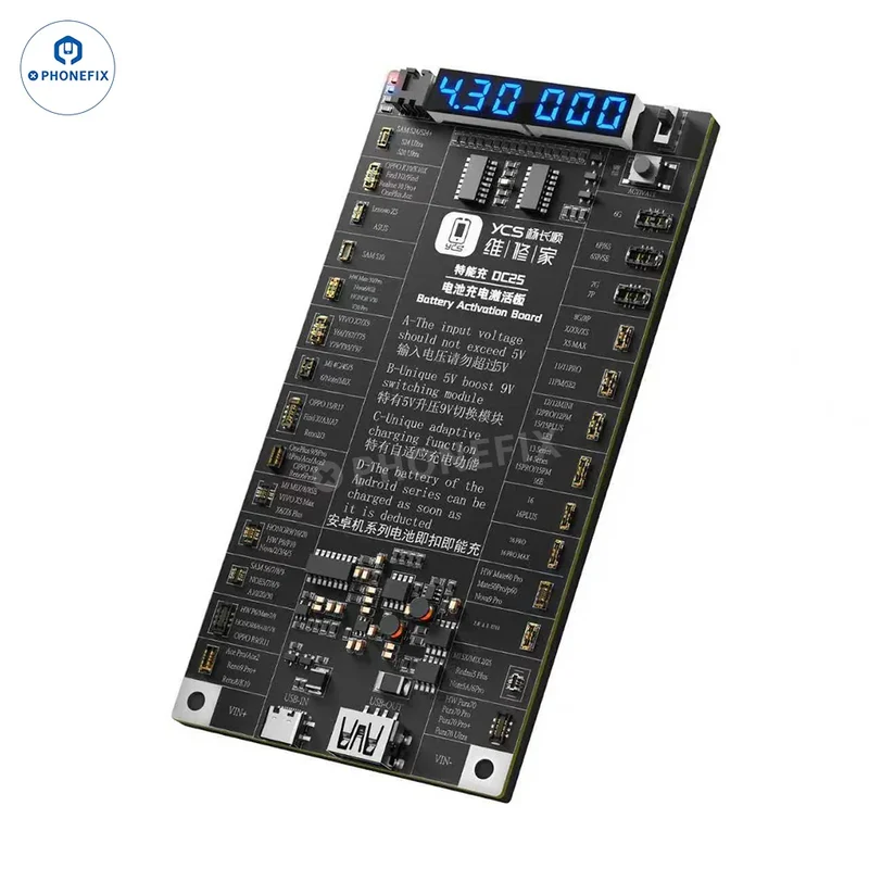 Carte d'activation de charge de batterie YCS DC25 pour iPhone 6-16 et Android