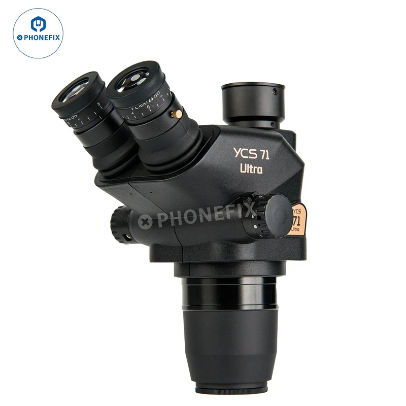 Microscope trinoculaire YCS 71 Ultra 6.7X-45X pour la réparation de téléphones