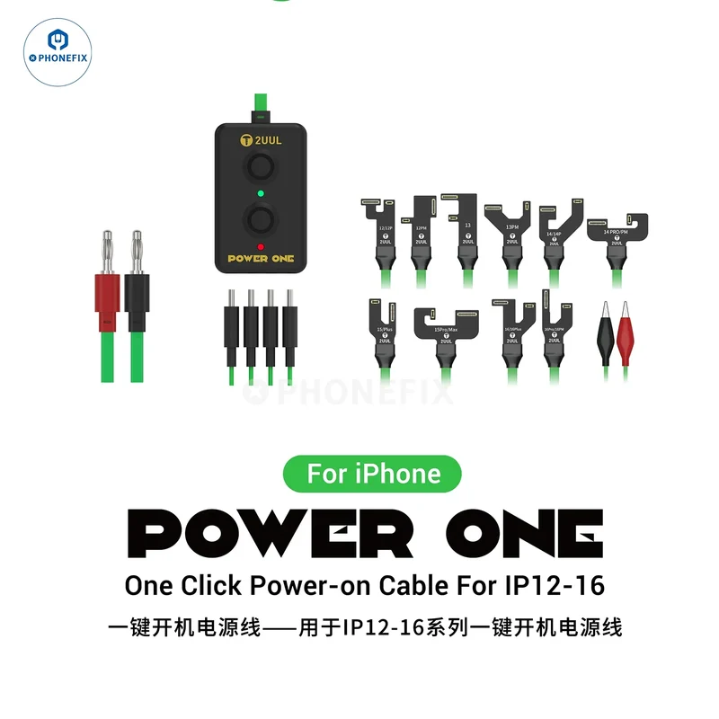 Câble de démarrage en un clic 2UUL POWER ONE pour iPhone 12-16 Pro Max
