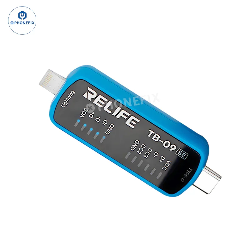 Testeur de port de charge Lightning RELIFE TB-09 SE Type-C pour téléphone