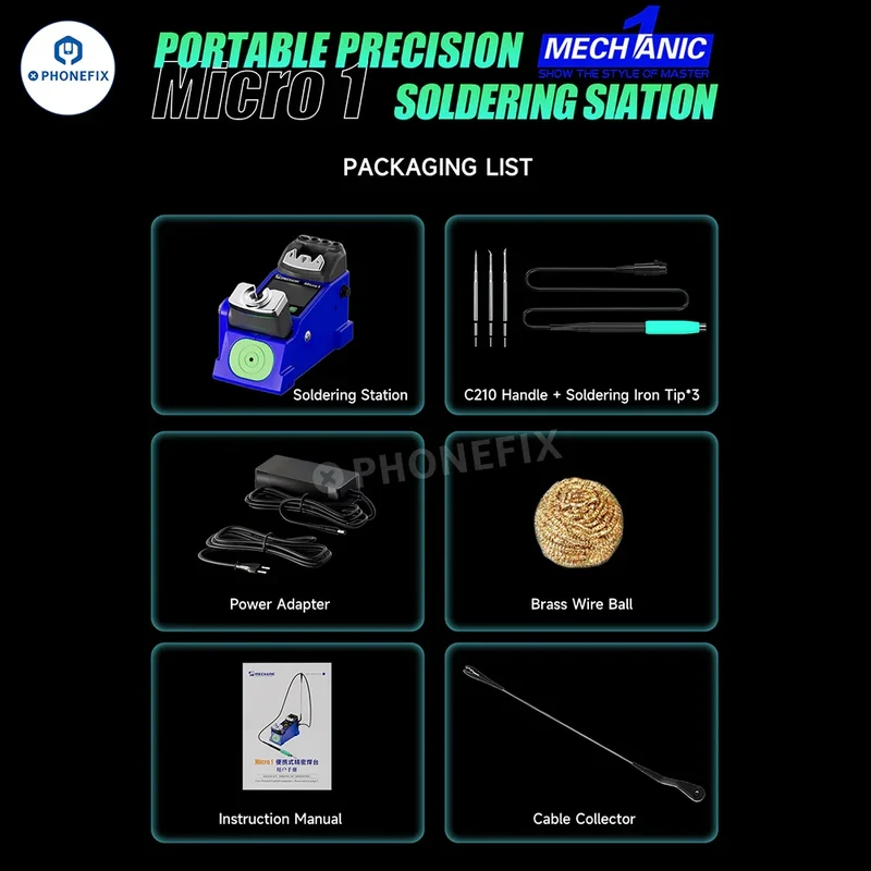 Station de soudage numérique portable MECHANIC MICRO 1 pour la réparation de téléphones