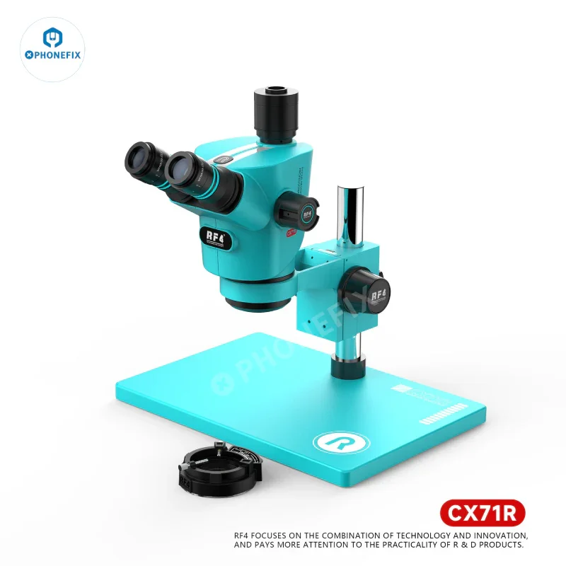 Microscope stéréo trinoculaire RF4 CX71R 6.5X-65X pour la réparation de téléphones