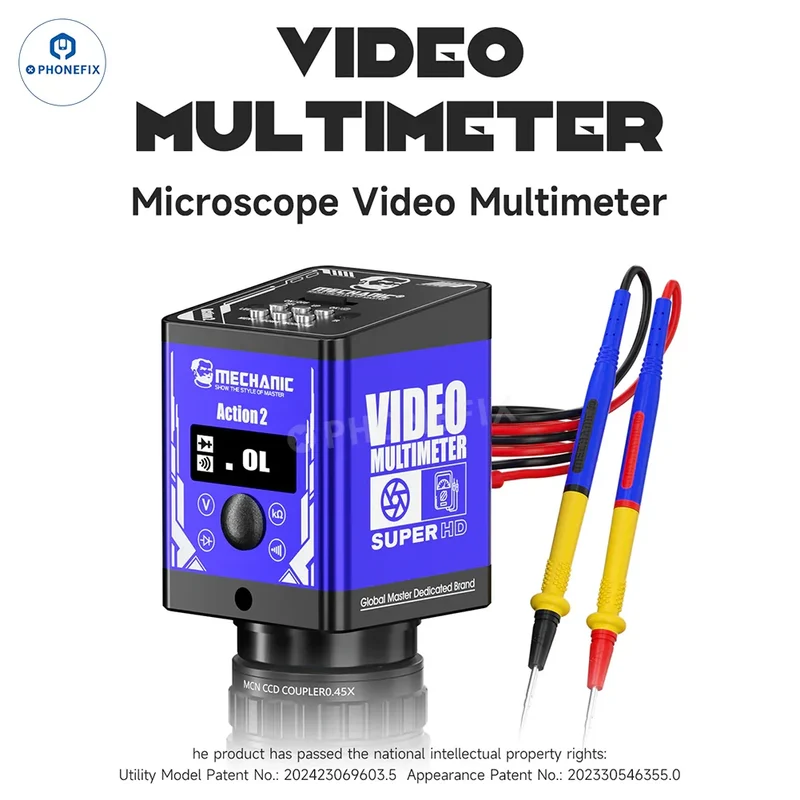 MECHANIC Action 2 Microscope Vidéo Multimètre Caméra 38MP